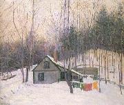 Lilla Cabot Perry A Snowy Monday USA oil painting artist